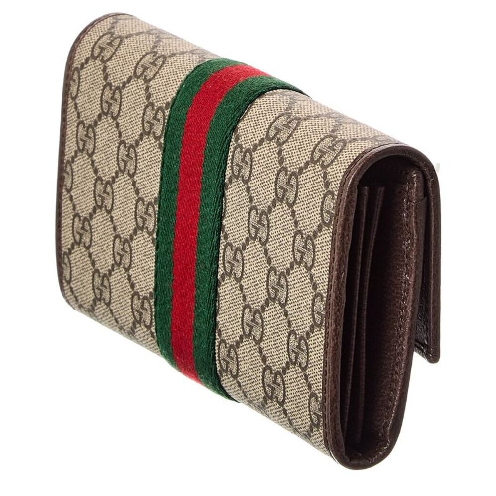 Gucci Ophidia Gg Supreme Canvas & Leather Continental Wallet, Beige - Picture 2 of 4